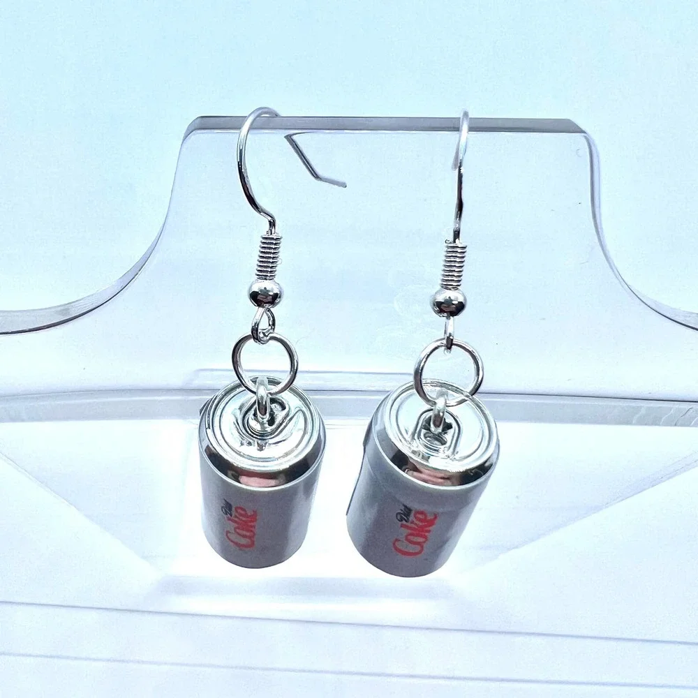 Diet Coke Earrings - Drink Earrings - Soda Earrings - Coca Cola Earrings - Picture 7 of 10